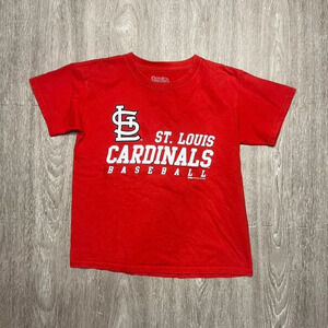St. Louis Cardinals Kids Size Small‎ Red Graphic Short Sleeve T-Shirt